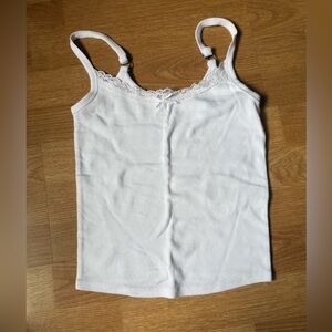 Hollister Ivory Camisole with Lace Detail